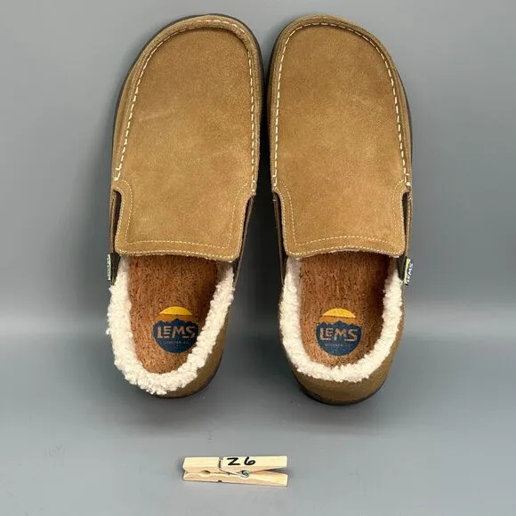 Lems Drifter Fur Men's 12 Cozy Cabin Suede Slip-On Comfort Shoes Low Top Casual