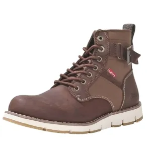 Levi's brown Cobalt brown leather and canvas boots size 11