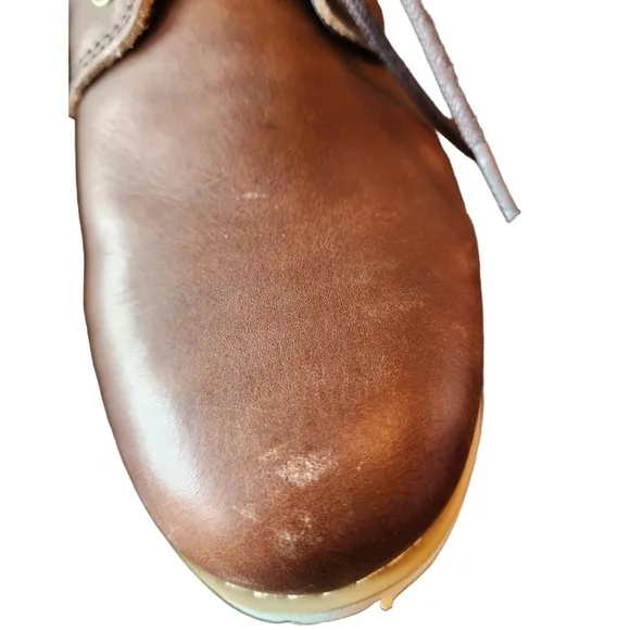 Levi's brown Cobalt brown leather and canvas boots size 11