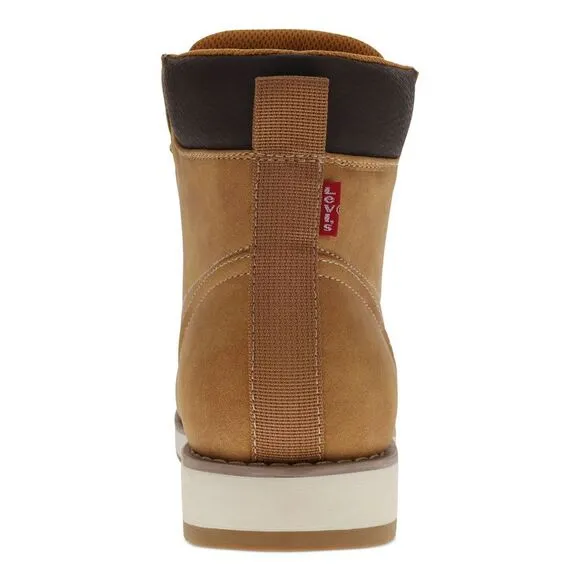 LEVI'S Mens Beige Pull Tab Dean Round Toe Wedge Boots Shoes 12 M