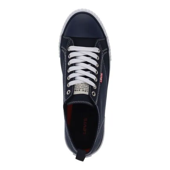 LEVI'S Mens Navy Removable Insole Anikin Round Toe Lace-Up Sneakers Shoes 9 M