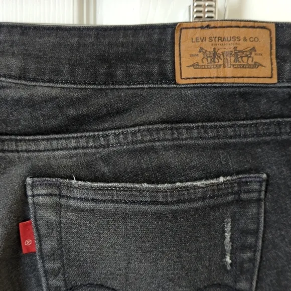 Levi's Y2K 545 Classic Low Rise Slim Fit Ankle Boot Cut Jeans Faded Black 8