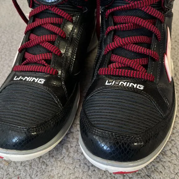 Li-Ning Basketball Shoes Mens  11 Black Red Athletic