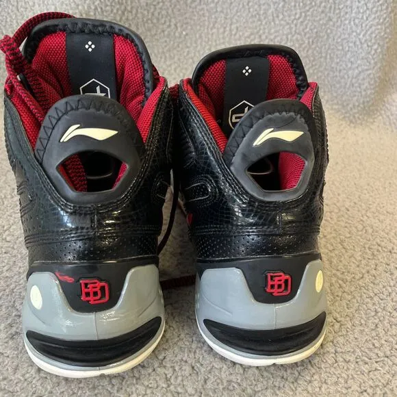 Li-Ning Basketball Shoes Mens  11 Black Red Athletic