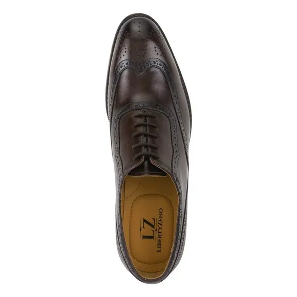 LIBERTYZENO Men's Brown and  Lace-Up Shoes