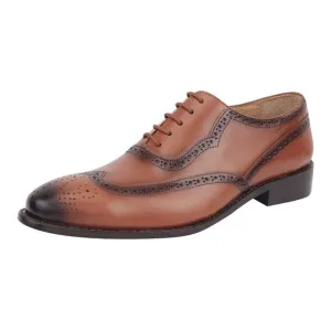 LIBERTYZENO Men's Tan and  Lace-Up Shoes