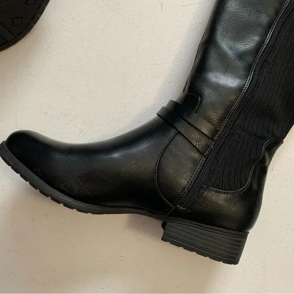 LifeStride 8 Wide Black Knee High X-Anita Tall Riding Boots NEW WITHOUT BOX
