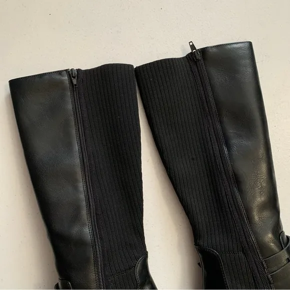 LifeStride 8 Wide Black Knee High X-Anita Tall Riding Boots NEW WITHOUT BOX