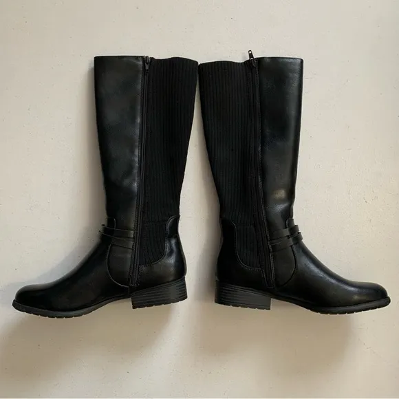 LifeStride 8 Wide Black Knee High X-Anita Tall Riding Boots NEW WITHOUT BOX