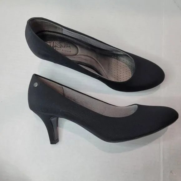 LifeStride Parigi Round Toe Pumps in Black Size 10 W