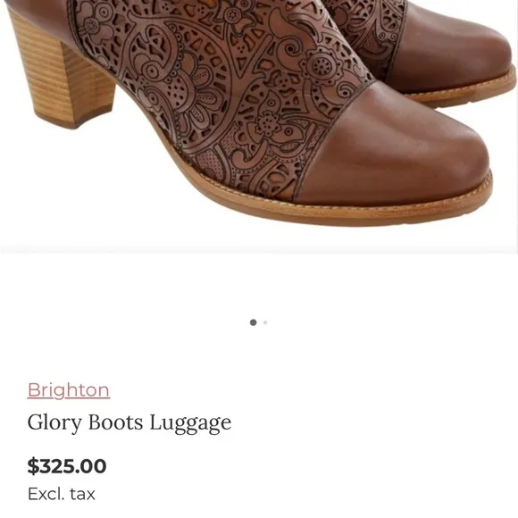 Like New Brighton Leather Glory Heeled Ankle Boots Brown Size 10 Retail $325.00