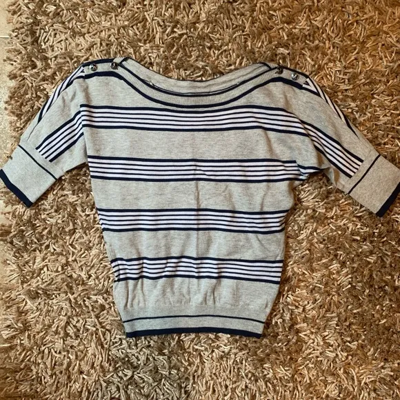 Like New! GUESS Stripe Nautical Boatneck Sweater
