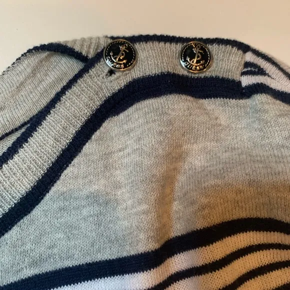 Like New! GUESS Stripe Nautical Boatneck Sweater