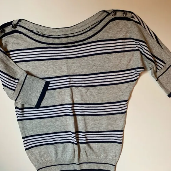 Like New! GUESS Stripe Nautical Boatneck Sweater