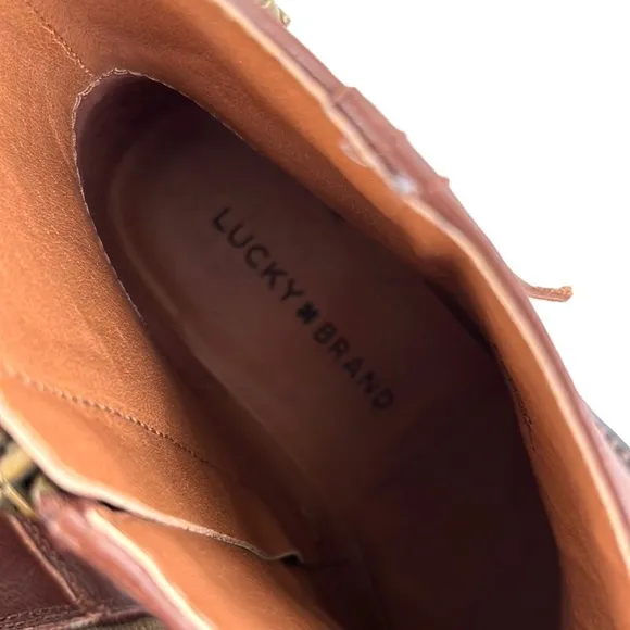 Like New Lucky Brand Leather Ankle Boots
