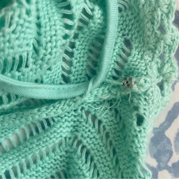 Lilly Pulitzer Adabelle Mint Green Crochet Sheath/Slip Dress Size Small
