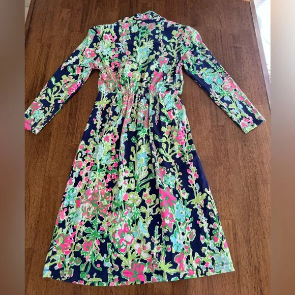 Lilly Pulitzer Alexandra Dress SZ XS Navy Southern Charm