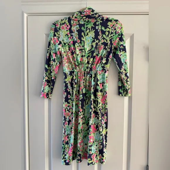 Lilly Pulitzer Alexandra Dress SZ XS Navy Southern Charm