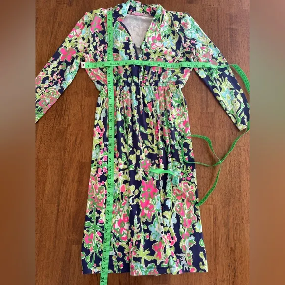 Lilly Pulitzer Alexandra Dress SZ XS Navy Southern Charm