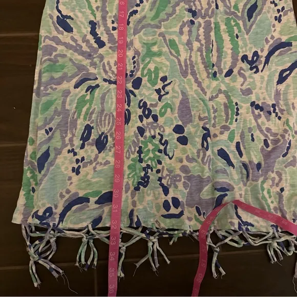 Lilly Pulitzer Beach Comber Lilac Nice Ink Blue Purple Short Sleeve Mini Dress M