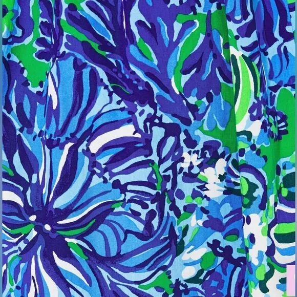 Lilly Pulitzer BEYONCA BABYDOLL DRESS - ABACO BLUE IN TURTLE AWE