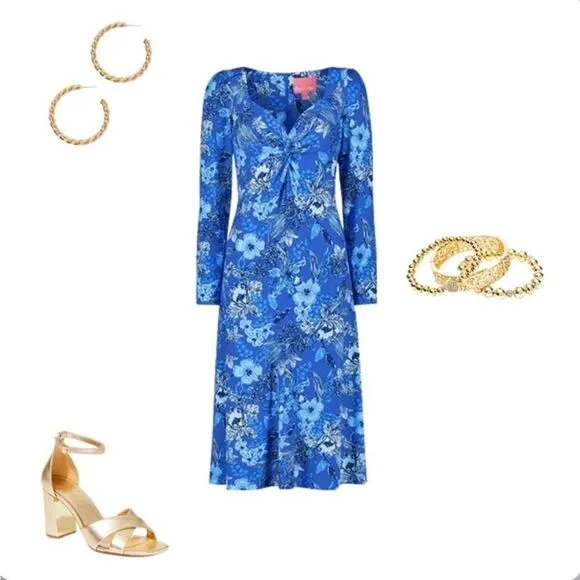 Lilly Pulitzer Claudia Twist Front Midi Dress