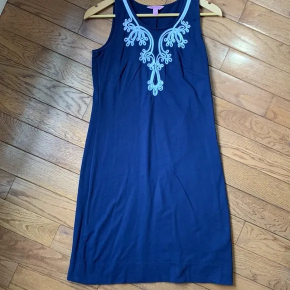 Lilly Pulitzer Foster French Terry True Navy Shift Dress