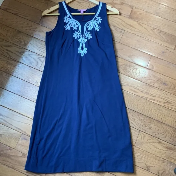 Lilly Pulitzer Foster French Terry True Navy Shift Dress