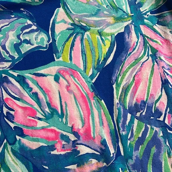 LILLY PULITZER Girls Sophie Dress in Casa Del Sol Palm leaf pattern L (8-10) EUC