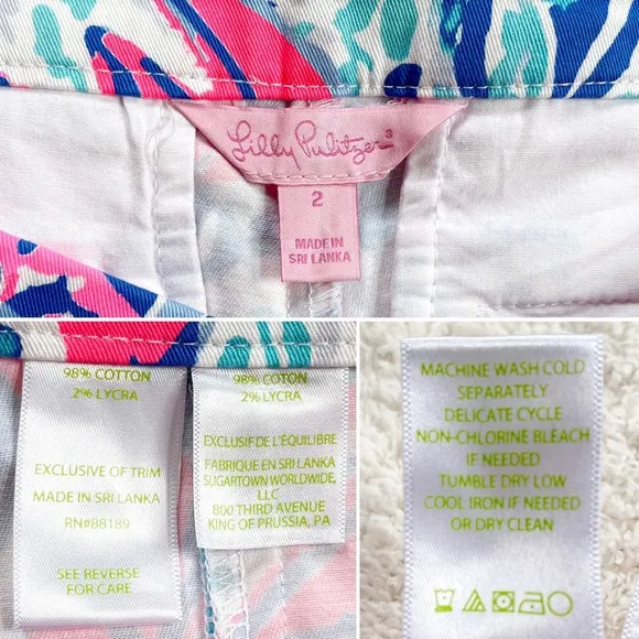 Lilly Pulitzer Hazelle Stretch Short in Cosmic Coral Cracked Up Size 2