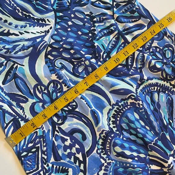 Lilly Pulitzer Hollee Dress Women's Size XS Iris Blue Zanzibar Zoo Cut Out Pima