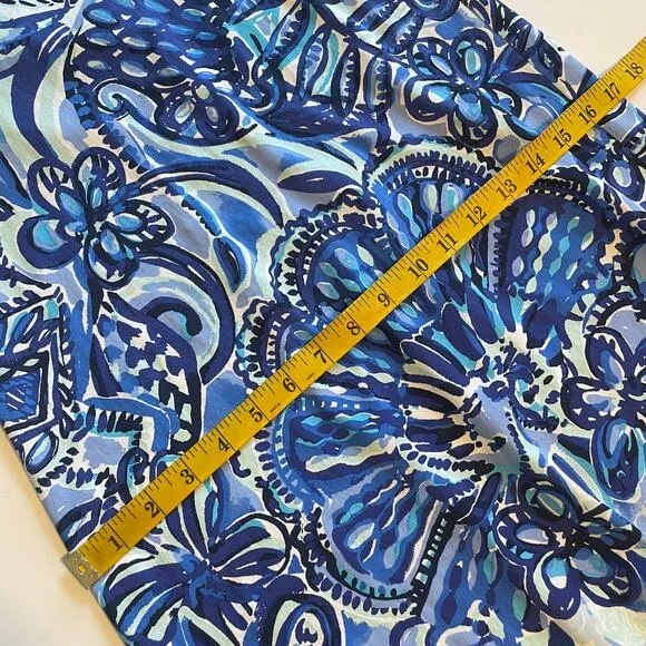 Lilly Pulitzer Hollee Dress Women's Size XS Iris Blue Zanzibar Zoo Cut Out Pima