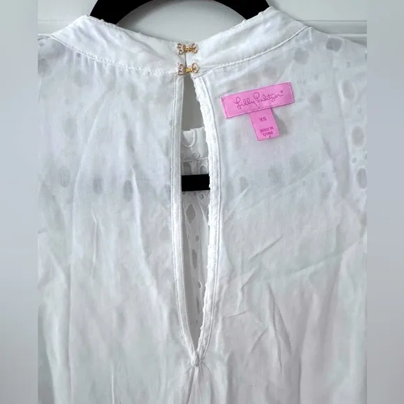 Lilly Pulitzer Indira Swing Swing Dress SZ XS Resort White Eyelet