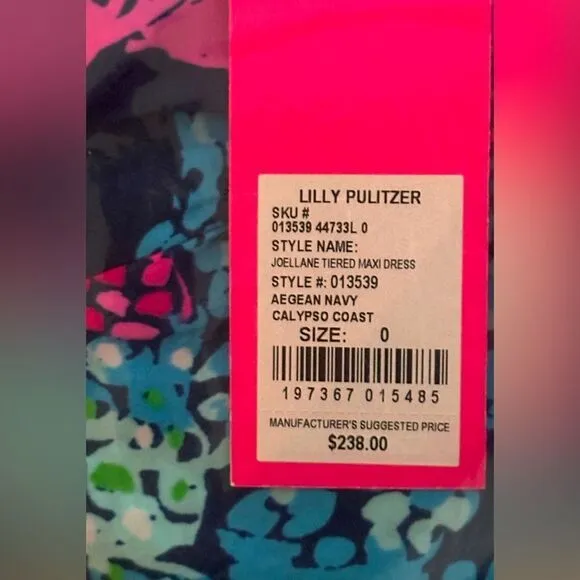 Lilly Pulitzer Joellane Maxi Dress - AEGEAN NAVY - CALYPSO COAST