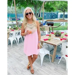 Lilly Pulitzer Kailee Shift Pink Lined Tank Short Wedding Party Dress, Size XS