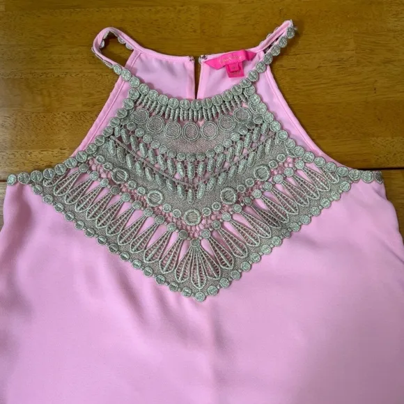 Lilly Pulitzer Kailee Shift Pink Lined Tank Short Wedding Party Dress, Size XS