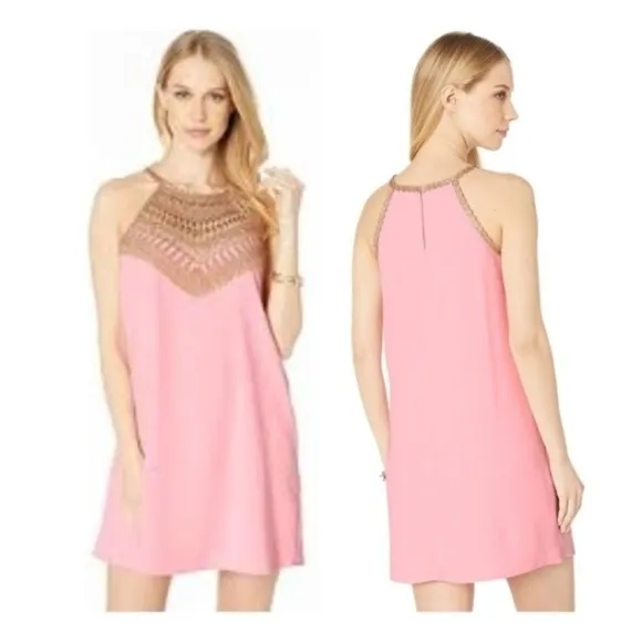 Lilly Pulitzer Kailee Shift Pink Lined Tank Short Wedding Party Dress, Size XS
