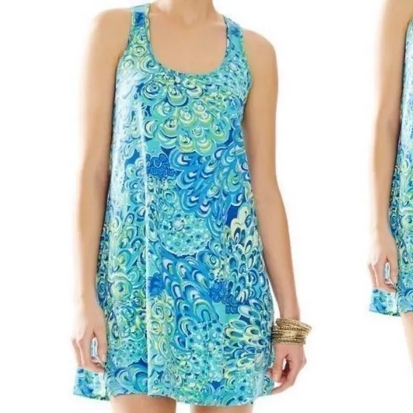 Lilly Pulitzer Lilly's Lagoon Melle Dress RacerBack Strapless Tank Top