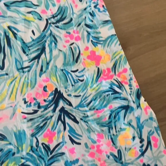 LILLY PULITZER Melle Trapeze Dress Serene Blue Tippy Top Racerback cotton XXS