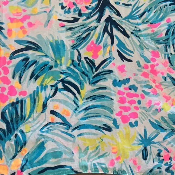 LILLY PULITZER Melle Trapeze Dress Serene Blue Tippy Top Racerback cotton XXS
