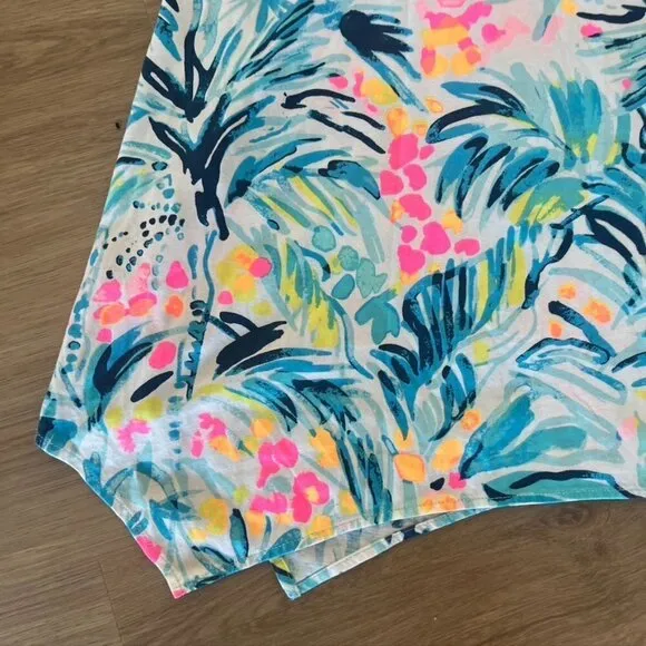 LILLY PULITZER Melle Trapeze Dress Serene Blue Tippy Top Racerback cotton XXS
