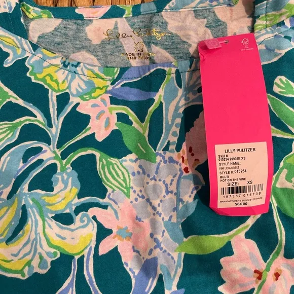 LILLY PULITZER MINI LIDIA DRESS HOT ON THE VINE