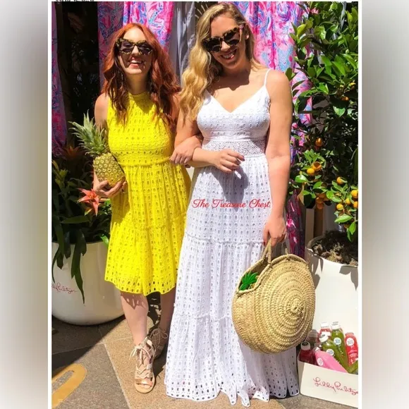 Lilly Pulitzer NWT Indira Swing Dress Lilly’s Lemon 🍋 Eyelet Size XL Gorgeous!