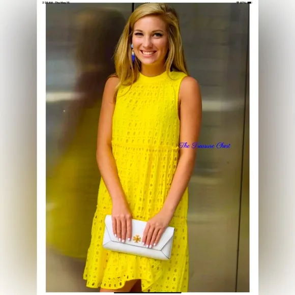Lilly Pulitzer NWT Indira Swing Dress Lilly’s Lemon 🍋 Eyelet Size XL Gorgeous!