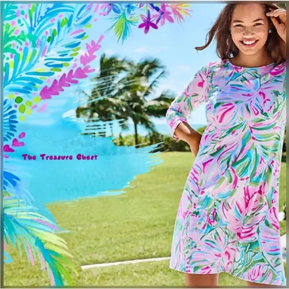 Lilly Pulitzer NWT Ophelia Swing Dress Croc My World $168 Size XXS,XS