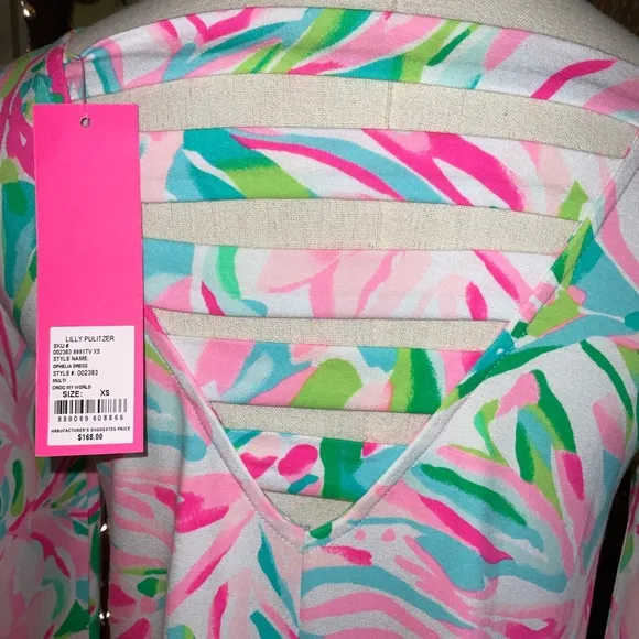 Lilly Pulitzer NWT Ophelia Swing Dress Croc My World $168 Size XXS,XS