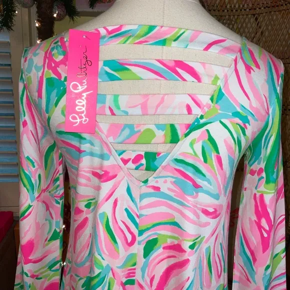 Lilly Pulitzer NWT Ophelia Swing Dress Croc My World $168 Size XXS,XS