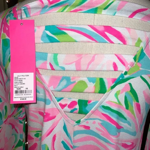 Lilly Pulitzer NWT Ophelia Swing Dress Croc My World $168 Size XXS,XS