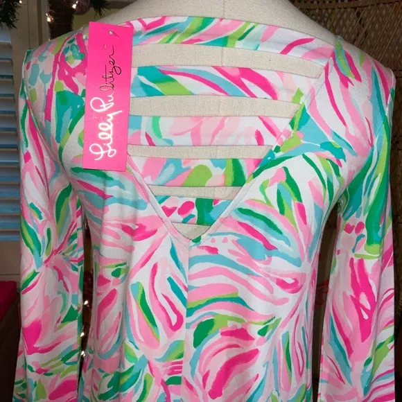 Lilly Pulitzer NWT Ophelia Swing Dress Croc My World $168 Size XXS,XS