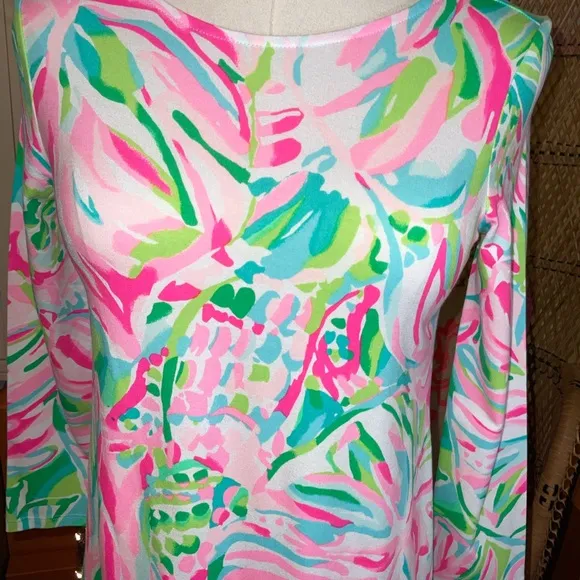 Lilly Pulitzer NWT Ophelia Swing Dress Croc My World $168 Size XXS,XS